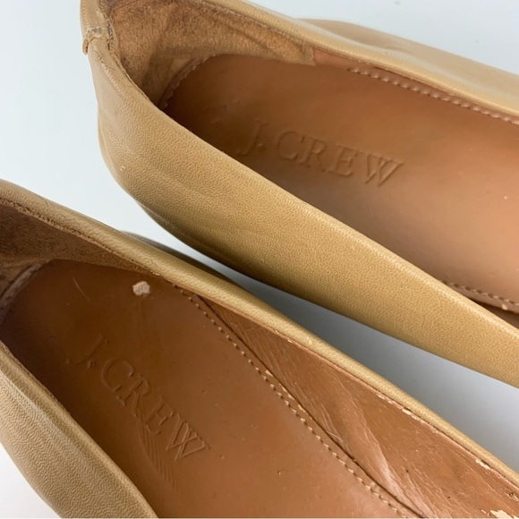 J. Crew Anya Patent Leopard Brown Leather Hidden Wedge Ballet Slip On Flats 7.5 - Picture 7 of 12